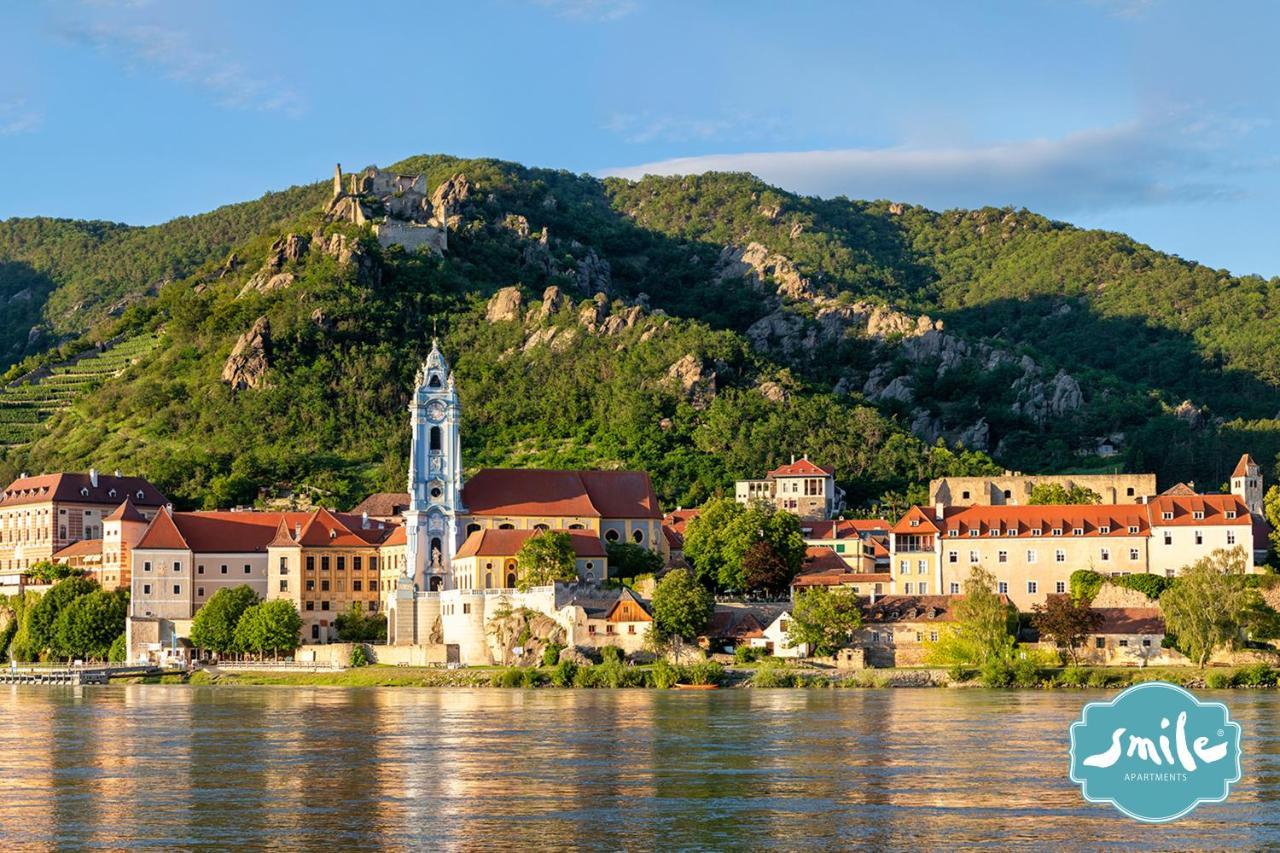 Donau Strandhaus Mit Duernstein Panorama Rossatzbach Exteriér fotografie